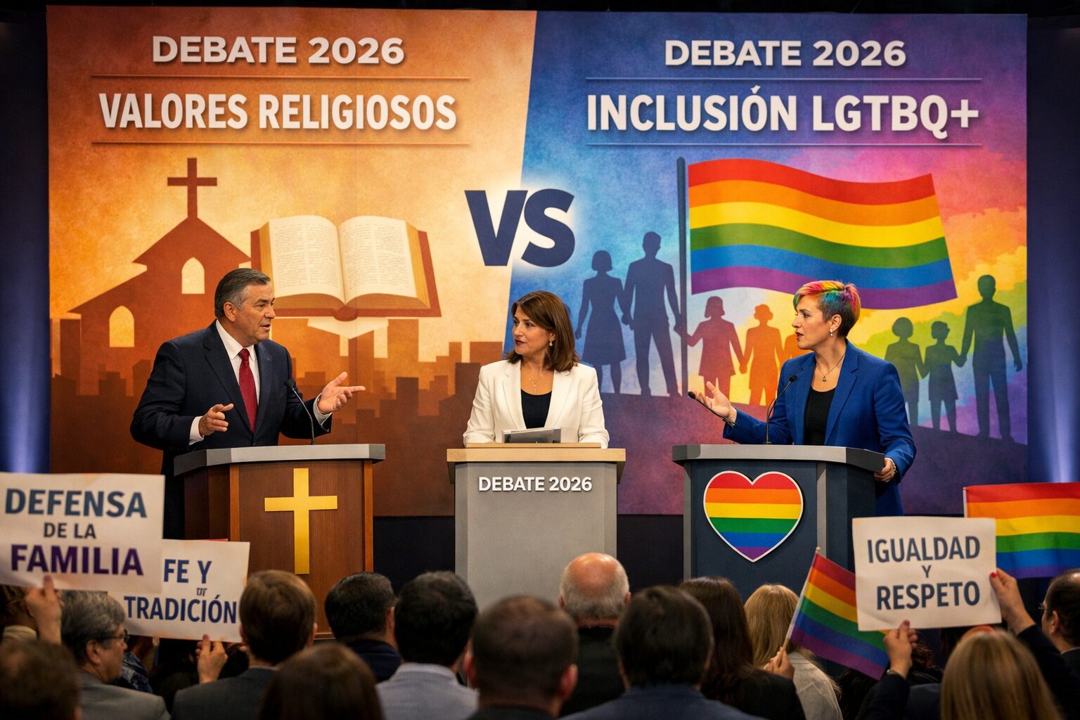 Debate electoral 2026 entre valores religiosos e inclusión LGTBQ+