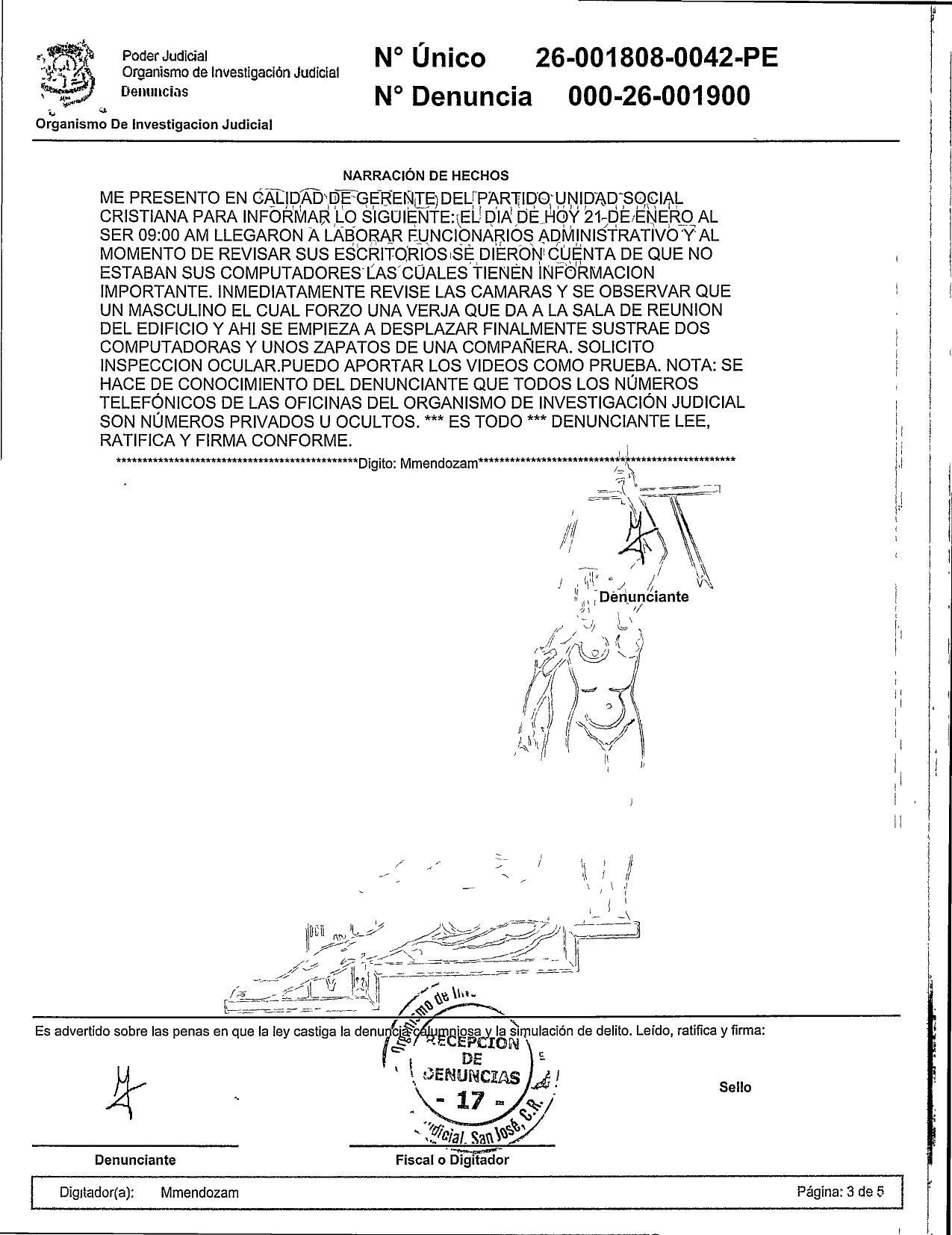PUSC denuncia robos en su sede central