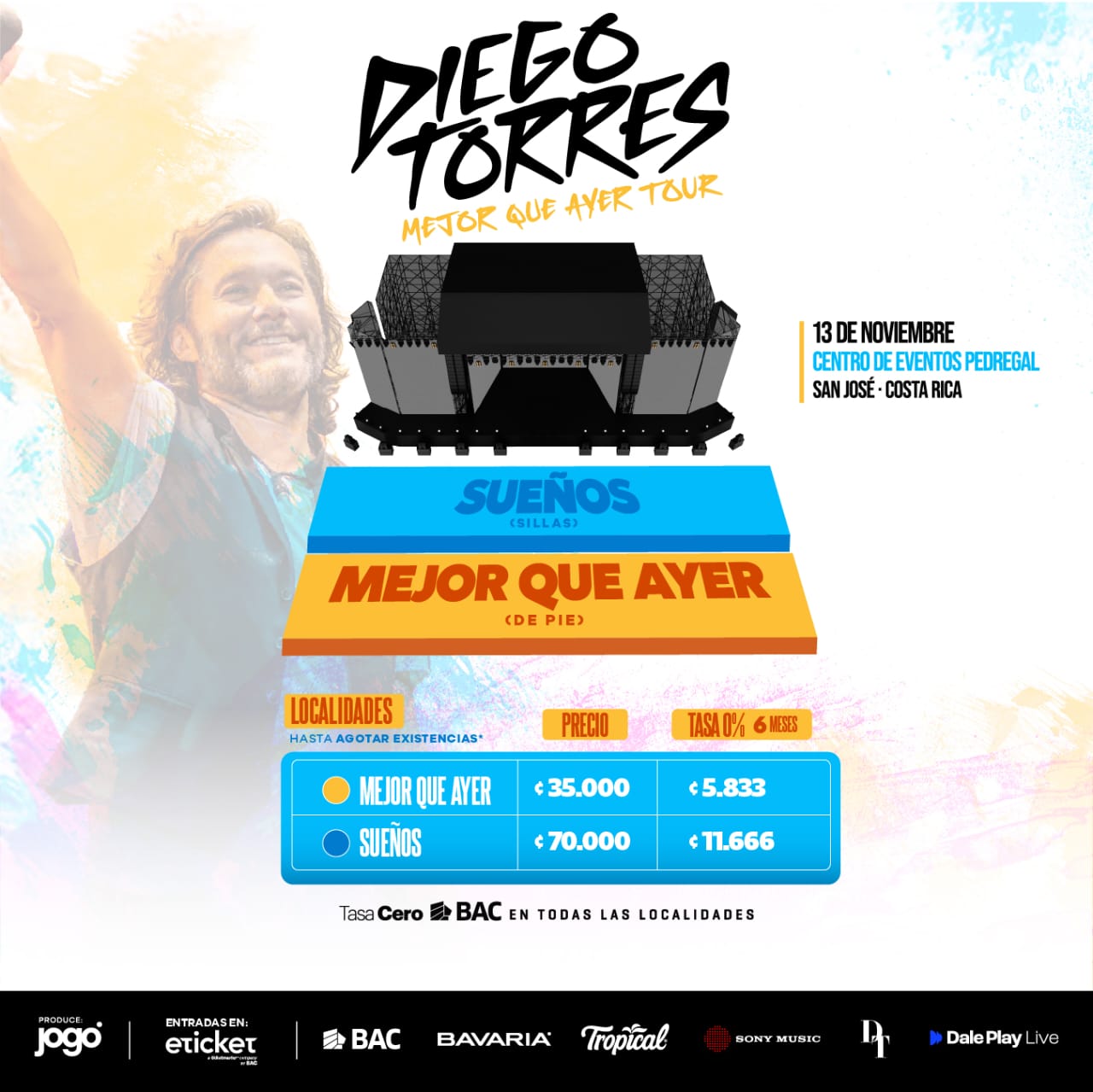 Diego Torres Costa Rica concierto 2025