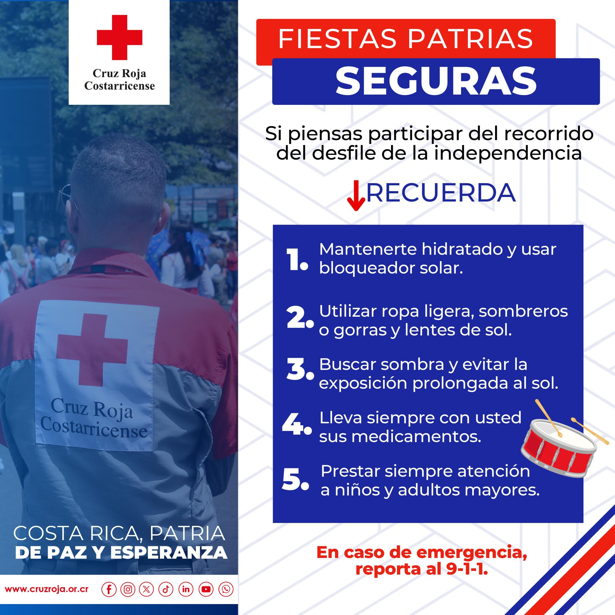 Fiestas patrias seguras Cruz Roja