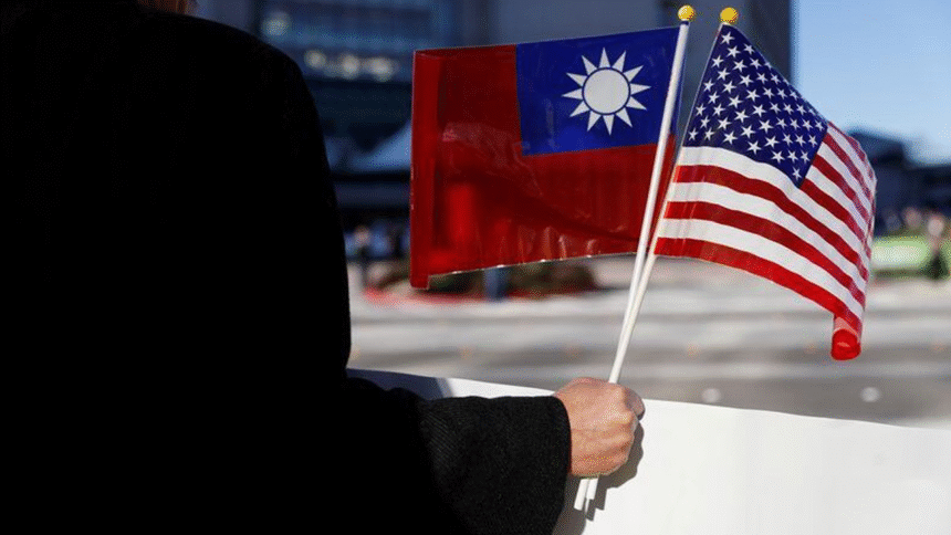 Imagen de apoyo a Taiwán con firma de ley en EE.UU.