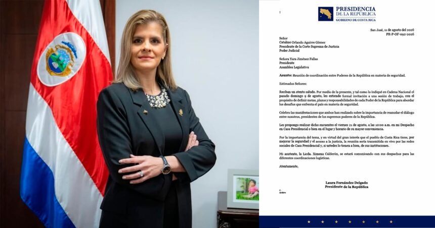 ¡Llamado de urgencia! Laura Fernández convoca a los Supremos Poderes para frenar la crisis de seguridad
