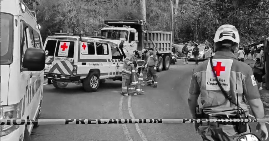 Escena de accidente de tránsito