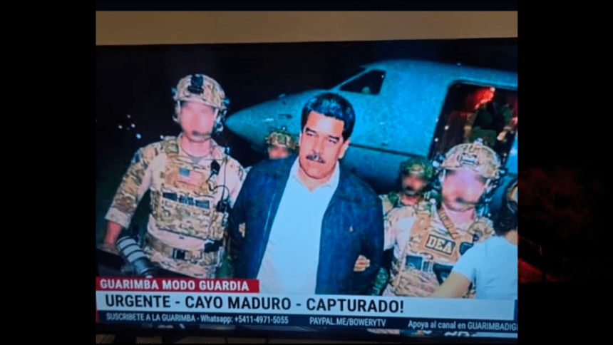 Captura de Maduro tras ataque a Venezuela