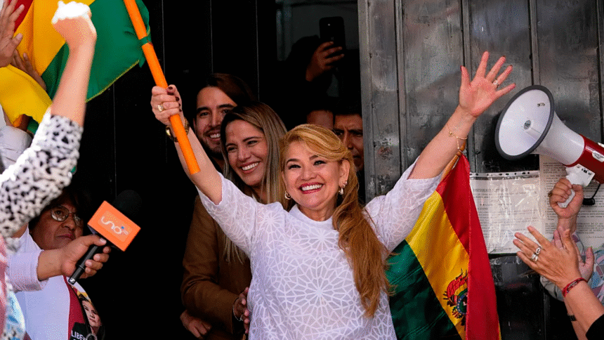 玻利维亚最高法院撤销前临时总统阿涅斯10年刑期并下令立即释放 新闻图示