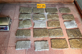 decomiso de droga: evidencia de marihuana, cocaína, armas y dinero