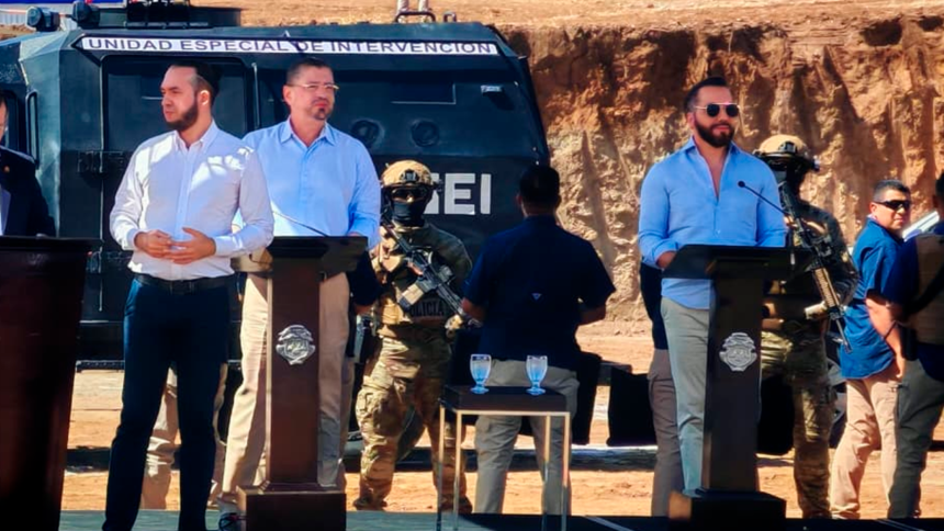 Rodrigo Chaves durante su discurso defendiendo la visita de Nayib Bukele