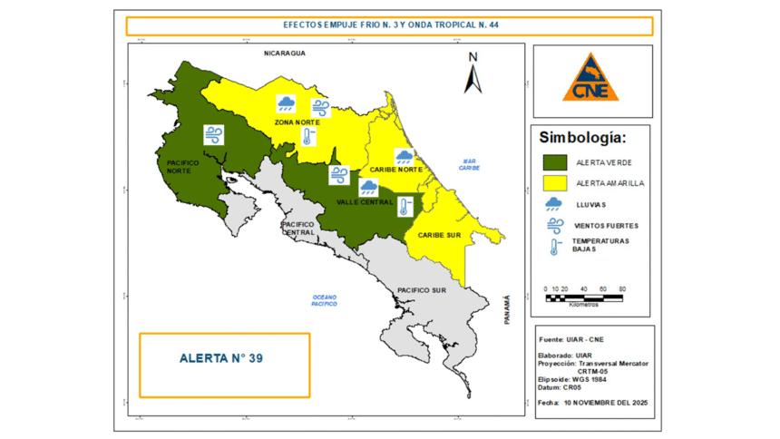 alerta amarilla cne clima