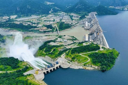 Vista panorámica de la presa del Nilo Azul en Etiopía