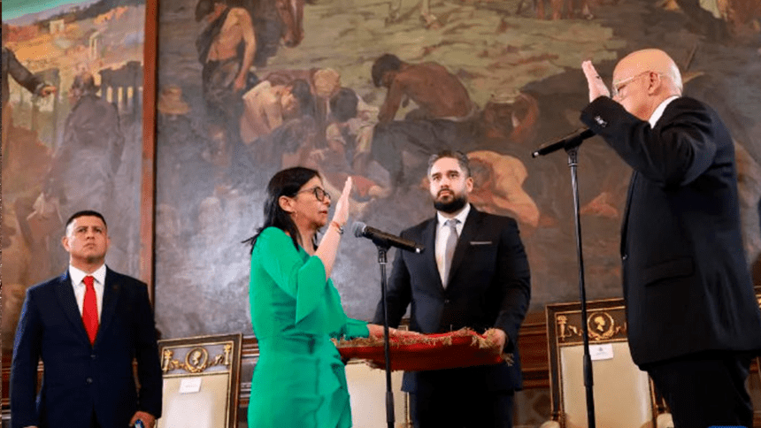 杜尔西·罗德里格斯宣誓后卡拉卡斯街头局势