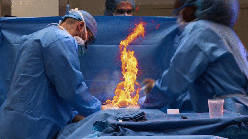 Bomberos controlan incendio en quirófano de hospital en San José.