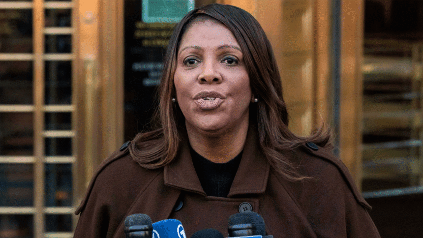 Fiscal Letitia James enfrenta cargos por fraude bancario en Virginia.