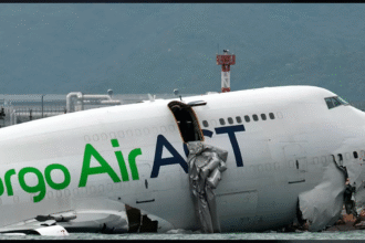 Accidente de avión de carga en Hong Kong tras aterrizaje fallido.