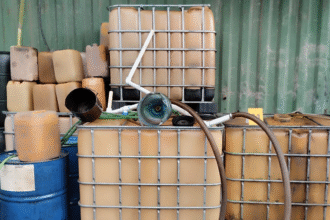 Imagen de robo de combustible en Orotina durante allanamiento