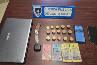 fuerza pública aprehende sospechoso de robo en heredia