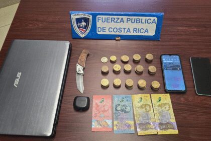 fuerza pública aprehende sospechoso de robo en heredia