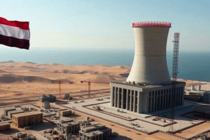 埃及核电站建设现场的关键设备安装画面