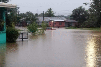 Imagen de inundaciones en Limón por lluvias