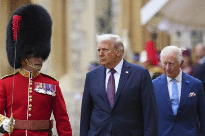 Trump en Windsor durante ceremonia con pompa real