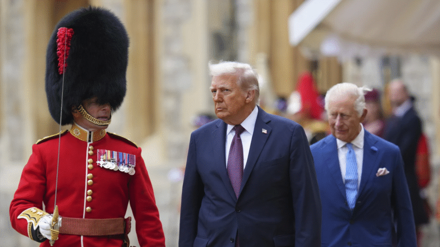 Trump en Windsor durante ceremonia con pompa real