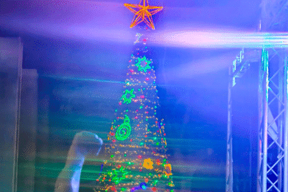 Imagen de Navidad con JPS en actividades en Puntarenas