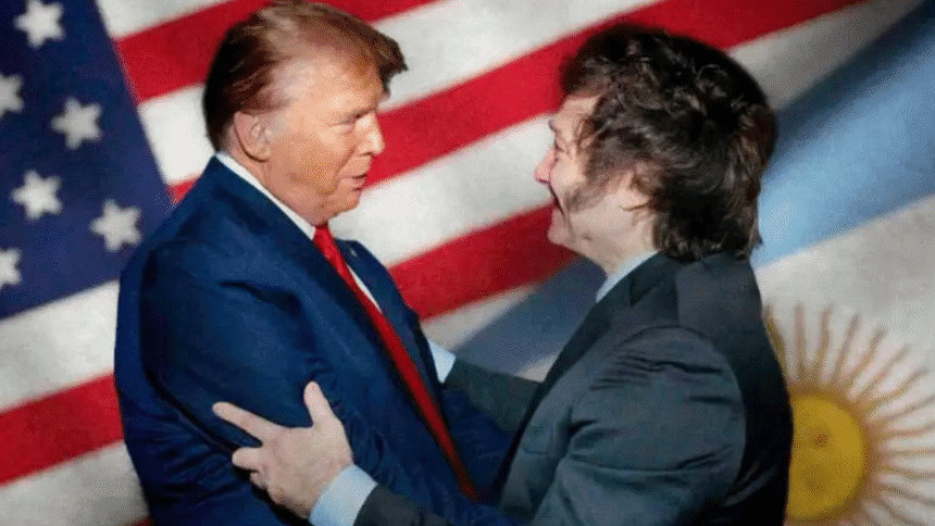 特朗普承诺米莱 白宫会晤现场