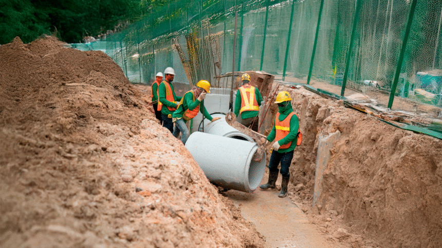Gráfica representativa de las variaciones mensuales en índices de precios de construcción.