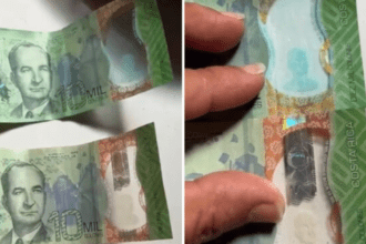 billete de ₡10.000 es falso