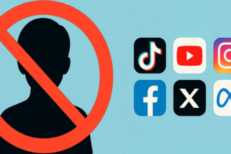 澳洲禁令实施后社交媒体监管场景示意图