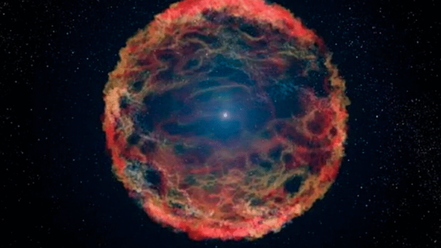Supernova inédita revela interior estelar