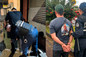 Imagen de capturas en Alajuela por Fuerza Pública