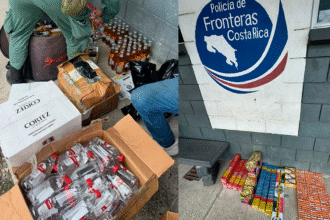 Decomiso fronterizo de licor y pólvora en Zona Sur