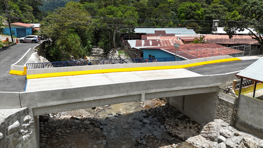 Obra del puente Jorco en Acosta
