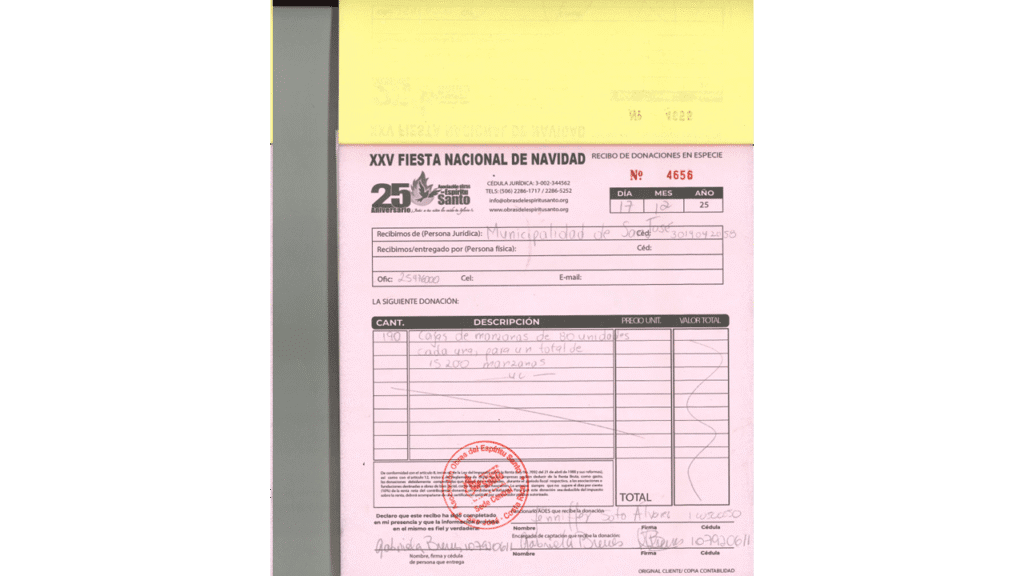 donación incompleta