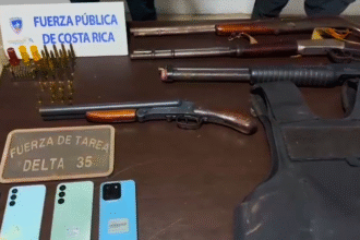 Fuerza Pública decomisa armas tras ataque armado en Orotina.