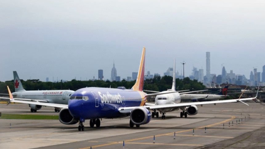 reducción tráfico aéreo en aeropuertos