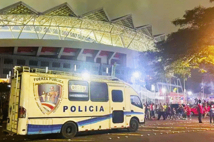 fuerza pública seguridad estadio nacional partido costa rica honduras