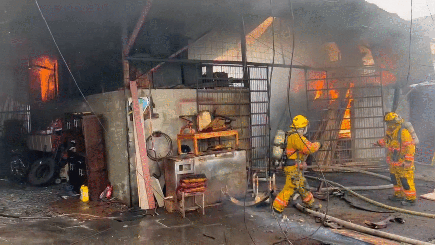 incendio Desamparados barrio Santa Cecilia