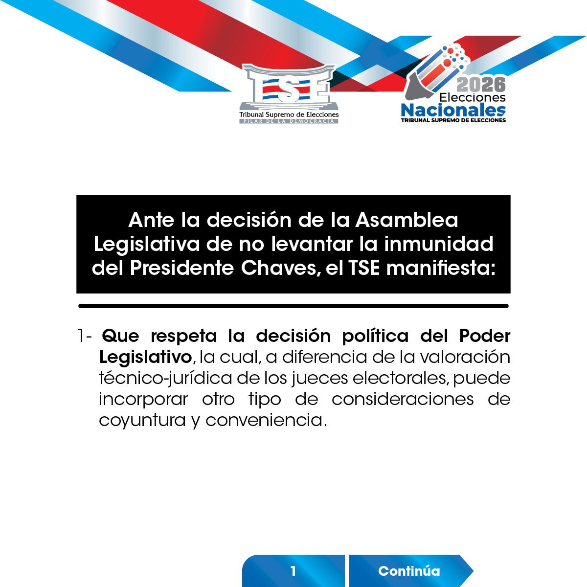 Votación sobre inmunidad presidencial en el Plenario