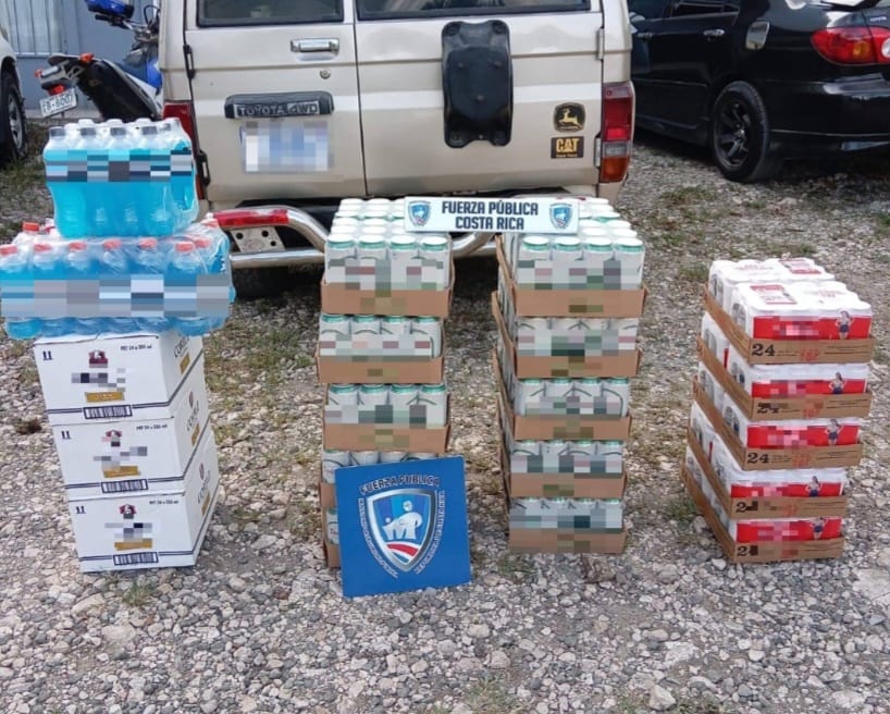 ¡Millonario golpe en Coto Brus! Caen dos cargamentos de licores de contrabando desde Panamá