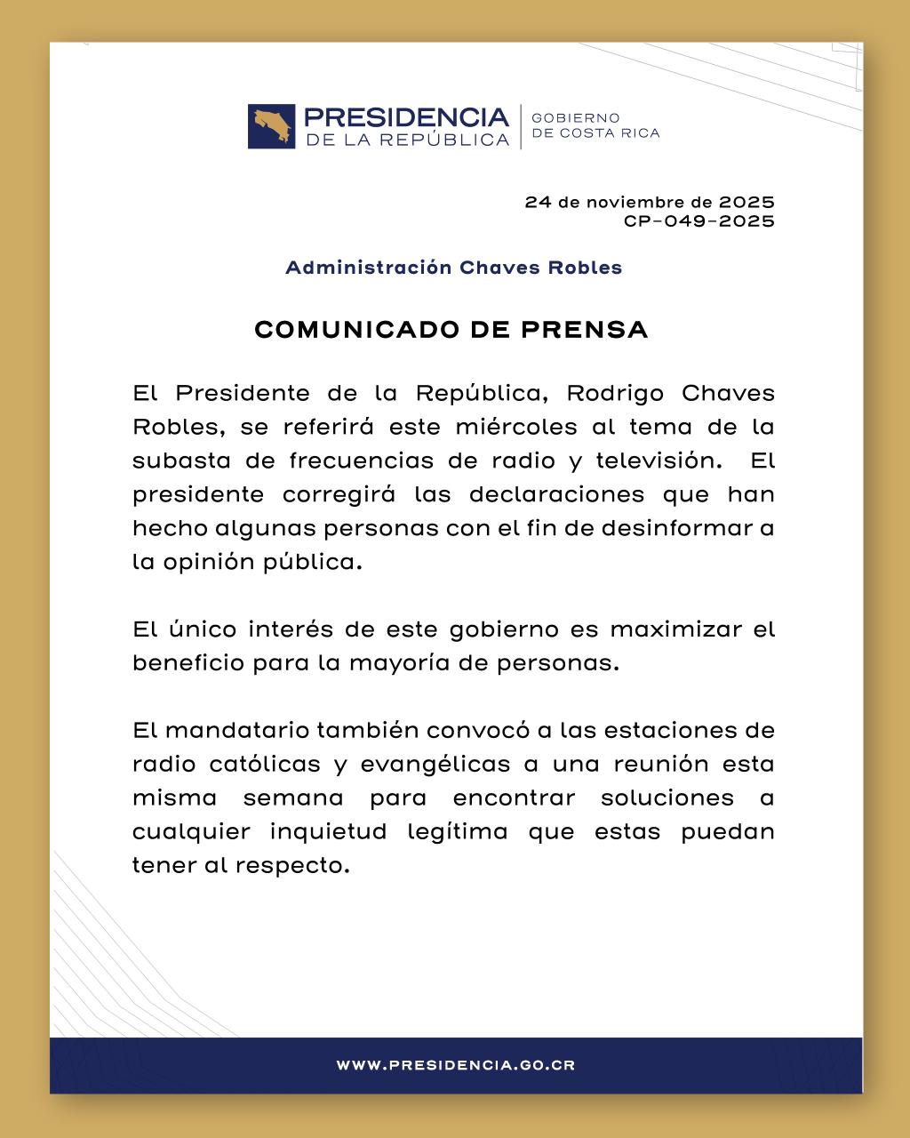 subasta de frecuencias en Costa Rica